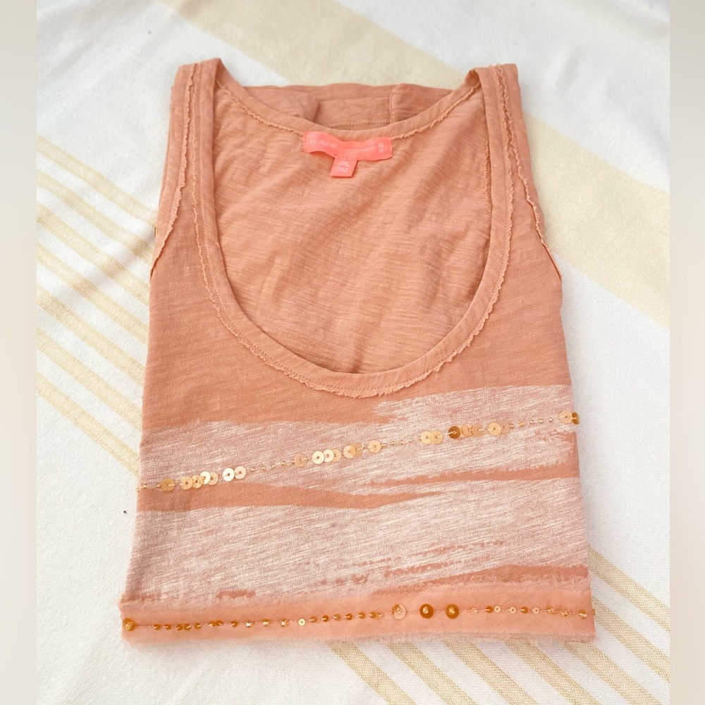 J. Crew UNWORN 🍑 Peachy Painter Embellished Tank SZ XS